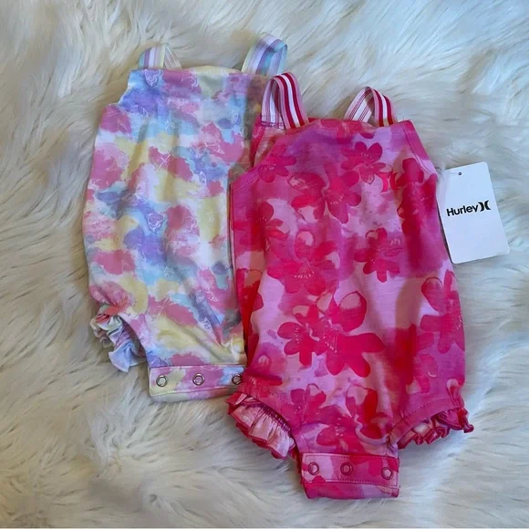 Hurley One Piece Romper Bundle - NWT - Girls Size 6 M - Picture 3 of 12